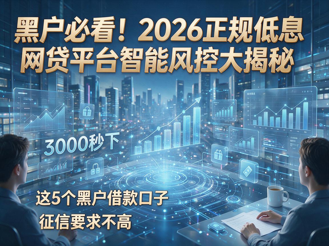 黑户必看！2026正规低息网贷平台智能风控大揭秘，这5个黑户借款口子3000秒下、征信要求不高