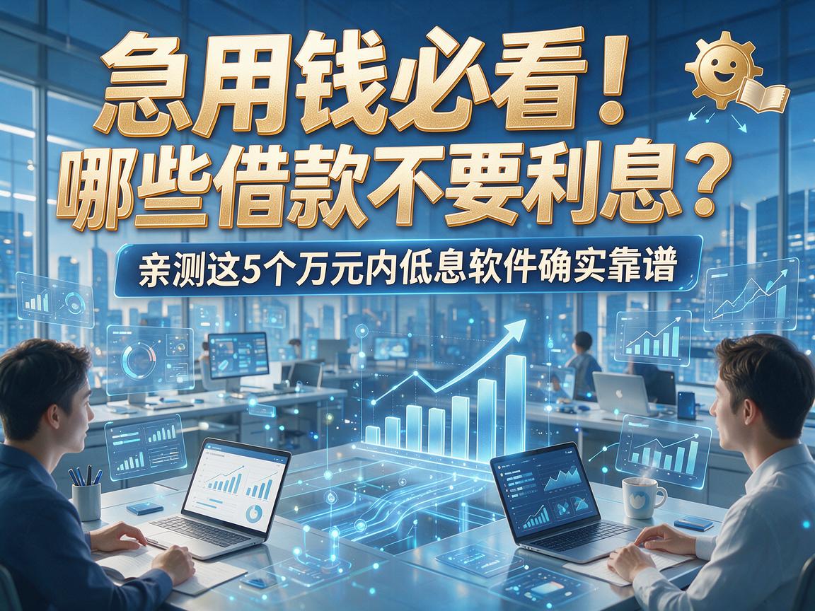 急用钱必看！哪些借款不要利息？亲测这5个万元内低息软件确实靠谱