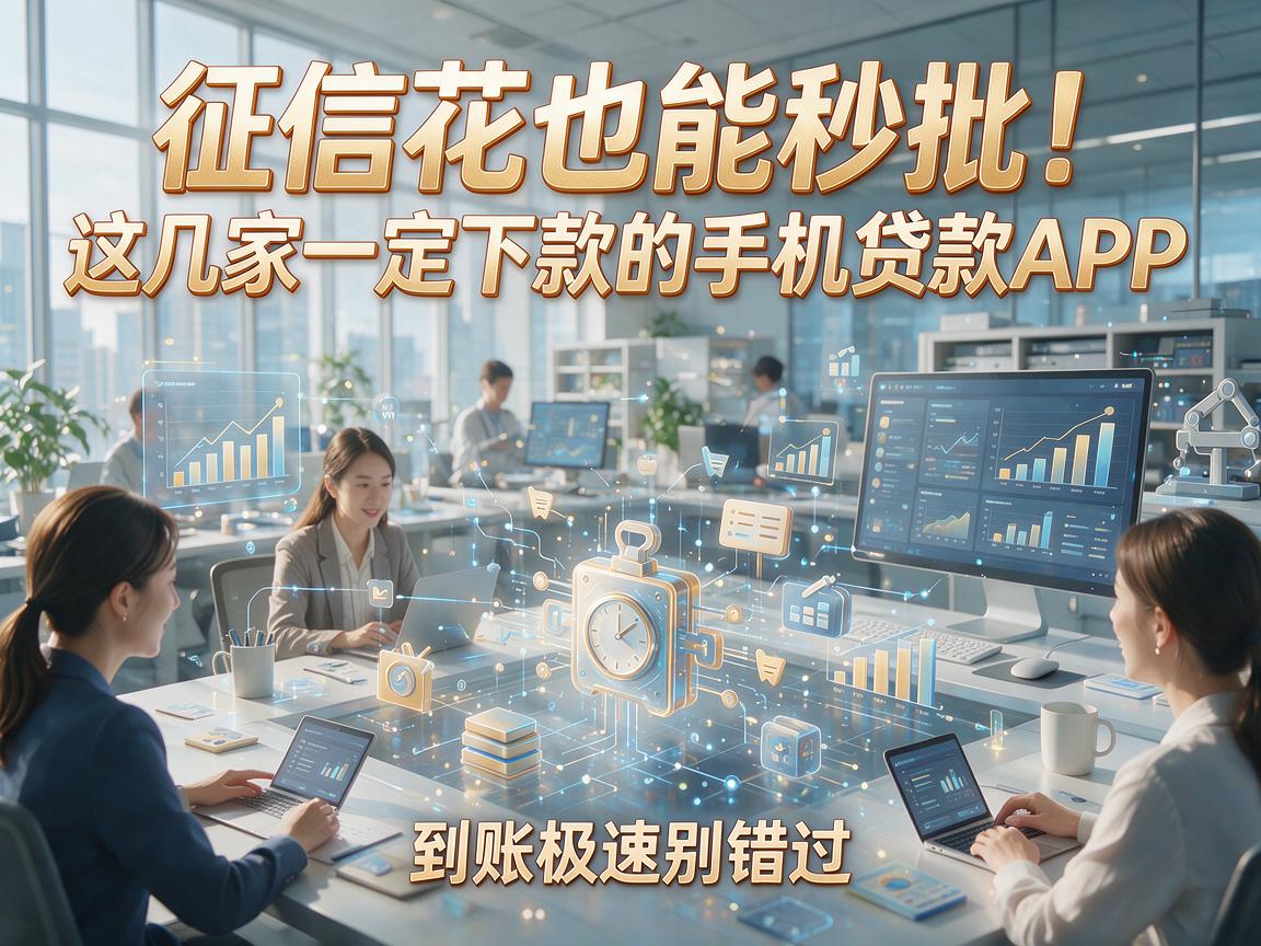 征信花也能秒批！这几家一定下款的手机贷款APP，到账极速别错过