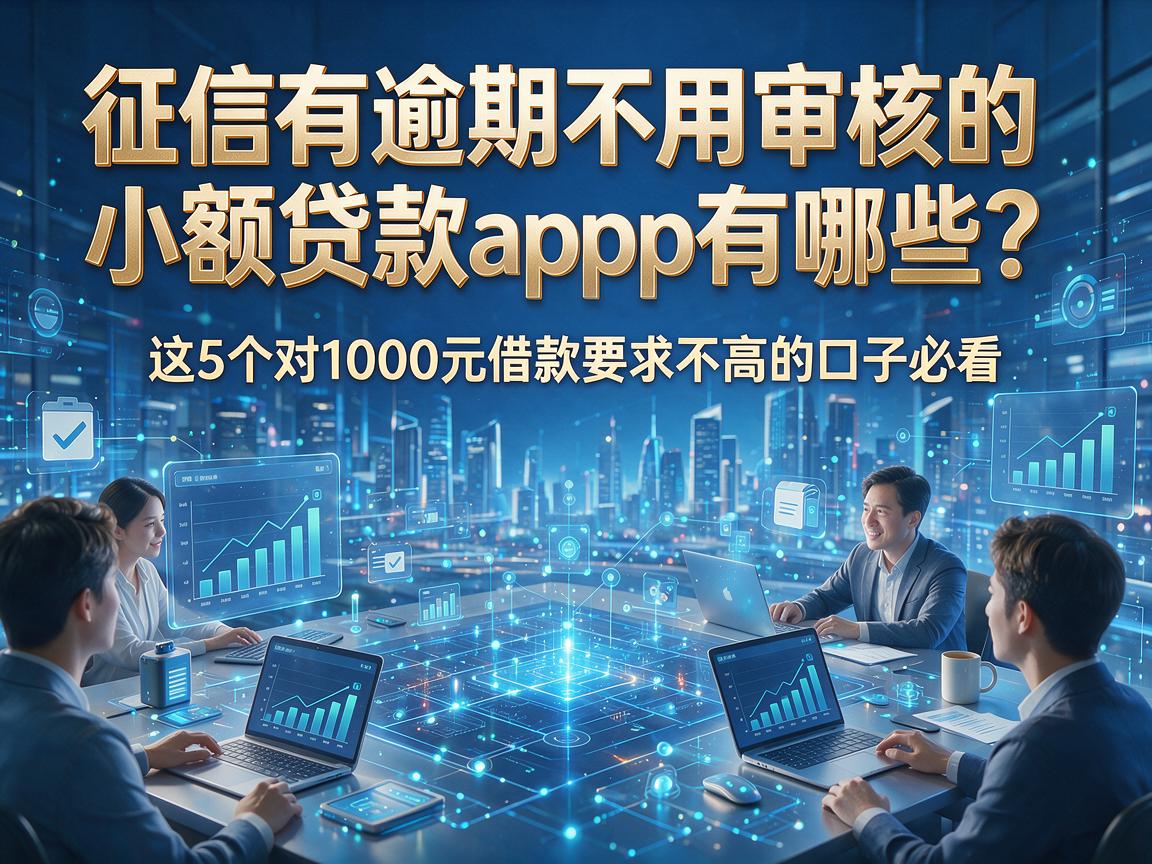 征信有逾期不用审核的小额贷款app有哪些？这5个对1000元借款要求不高的口子必看！