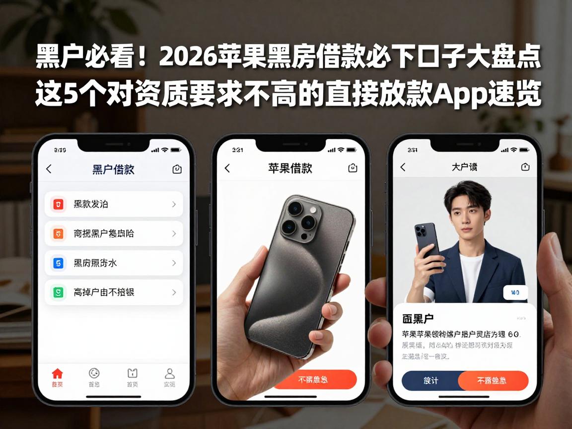 黑户必看!2026苹果黑户借款必下口子大盘点,这5个对资质要求不高的直接放款App速览
