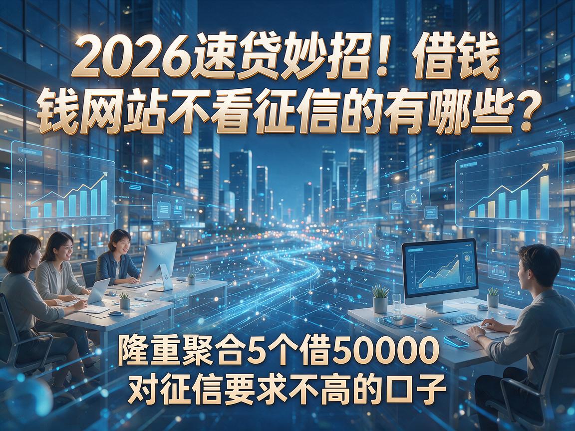 2026速贷妙招！借钱网站不看征信的有哪些？隆重聚合5个借5000对征信要求不高的口子