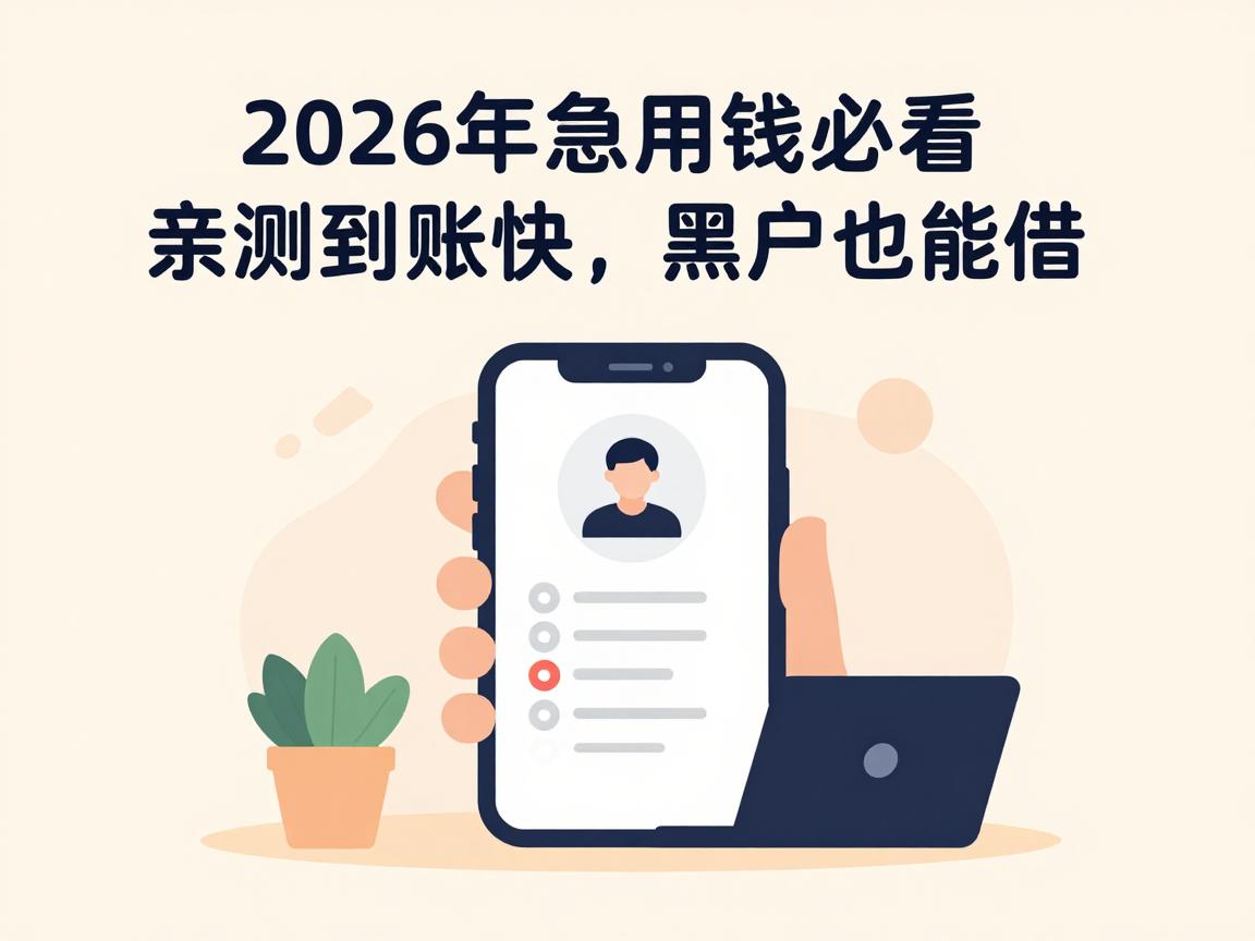 2026年急用钱必看!这5个秒放款的贷款平台亲测到账快,黑户也能借!