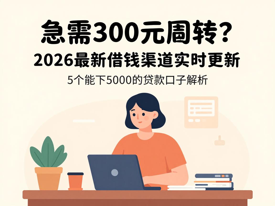 急需300元周转？2026最新借钱渠道实时更新，附5个能下5000的贷款口子解析