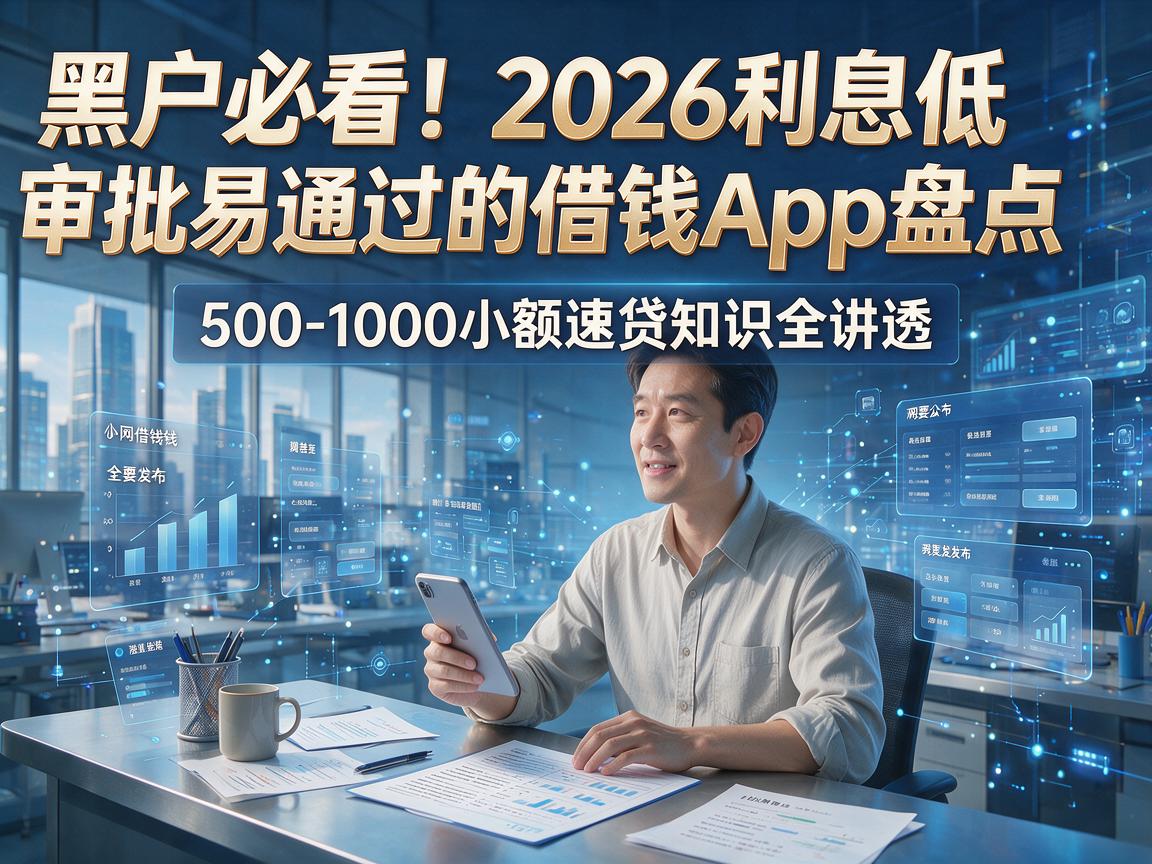 黑户必看！2026利息低审批易通过的借钱App盘点，500-1000小额速贷知识全讲透
