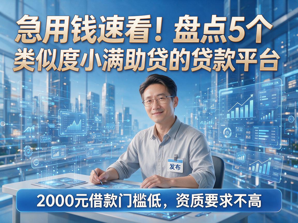 急用钱速看！盘点5个类似度小满助贷的贷款平台，2000元借款门槛低、资质要求不高