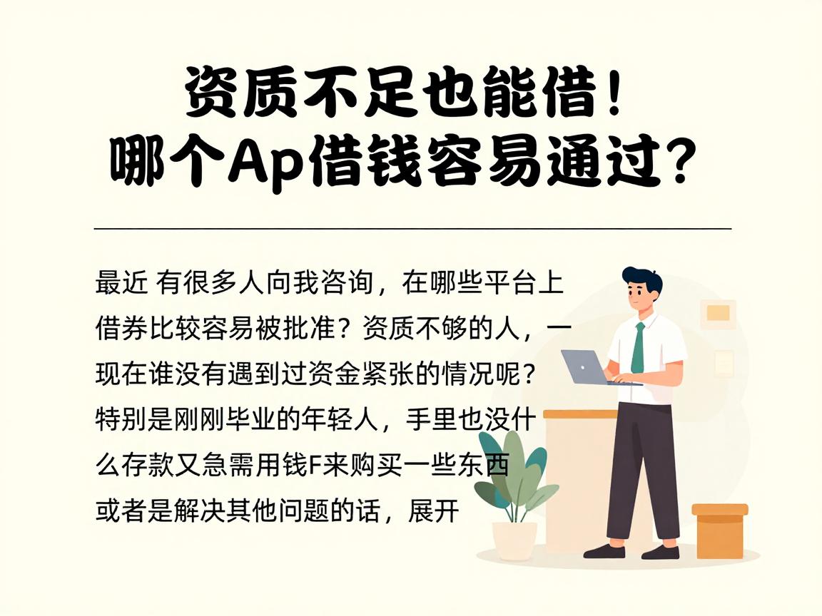 资质不足也能借!哪个app借钱容易通过?这5个靠谱平台实测好用