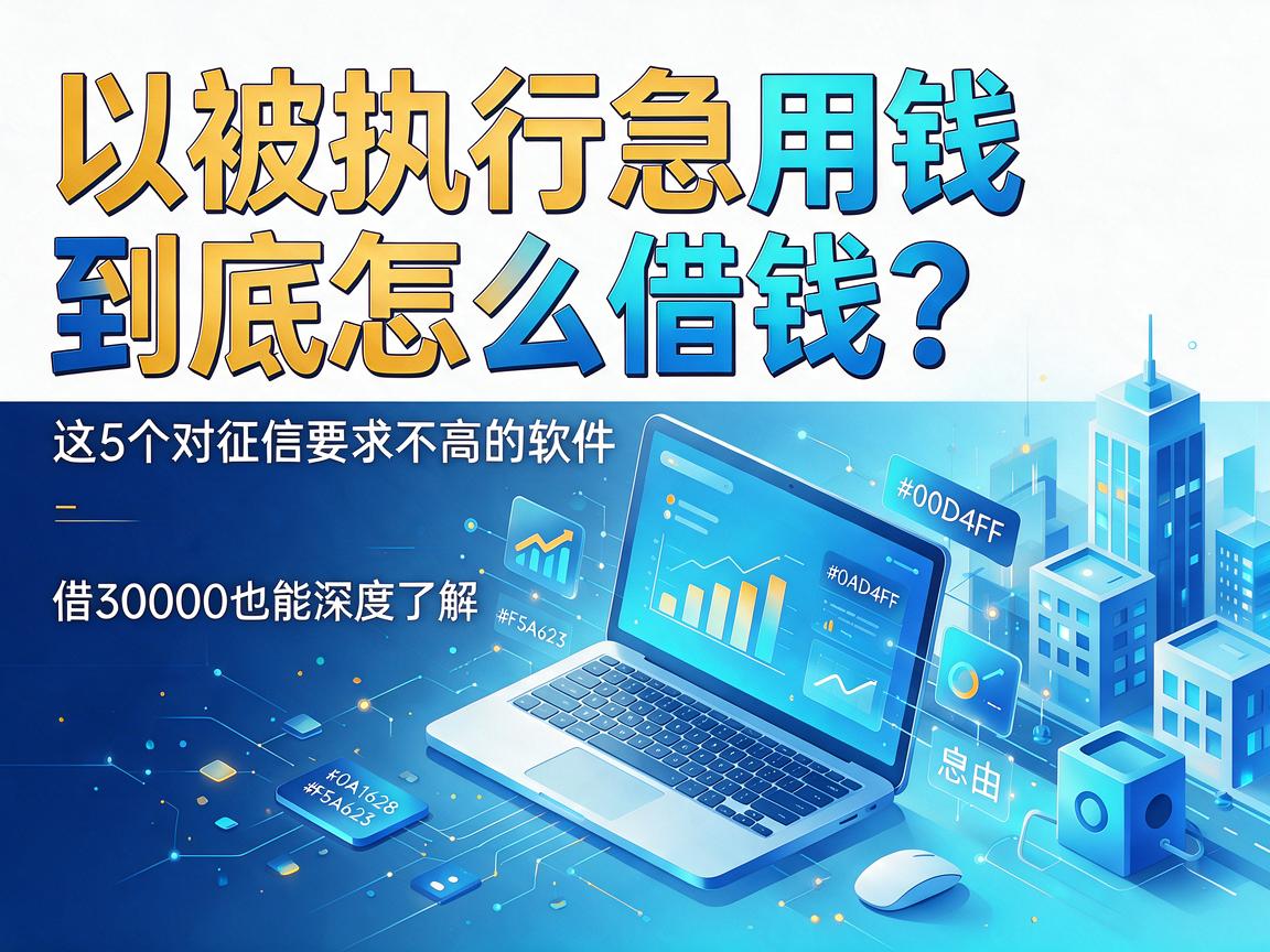 被执行急用钱到底怎么借钱？这5个对征信要求不高的软件，借30000也能深度了解