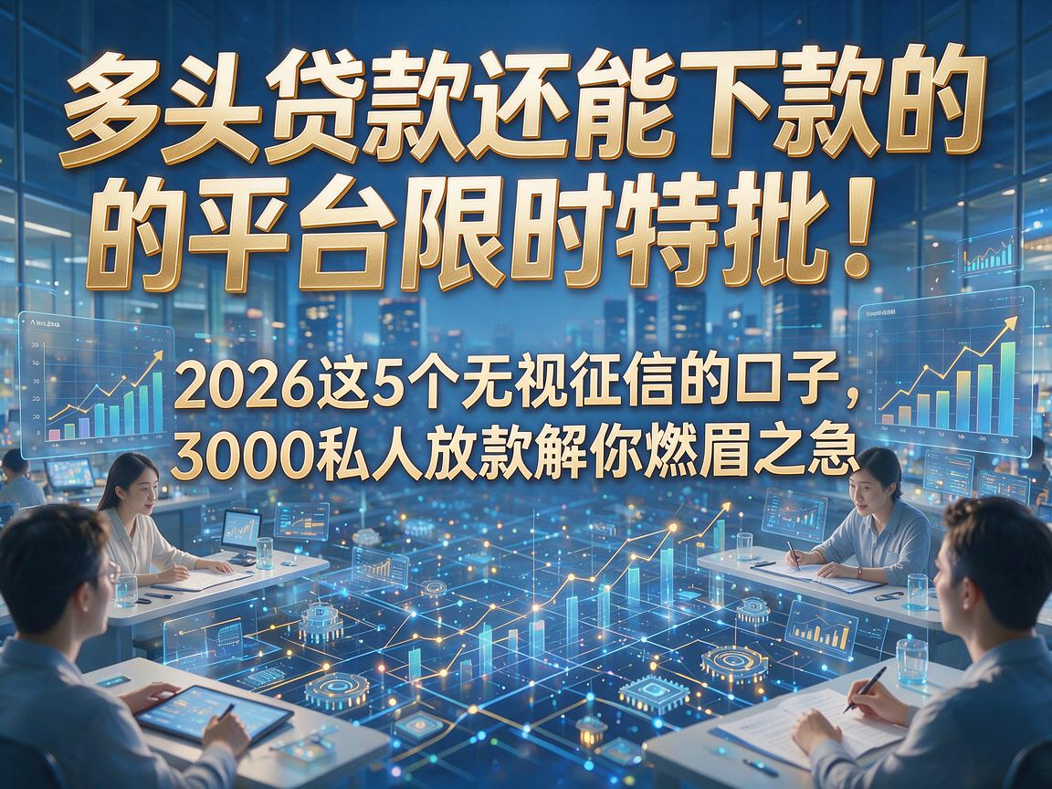 多头贷款还能下款的平台限时特批!2026这5个无视征信的口子,3000私人放款解你燃眉之急