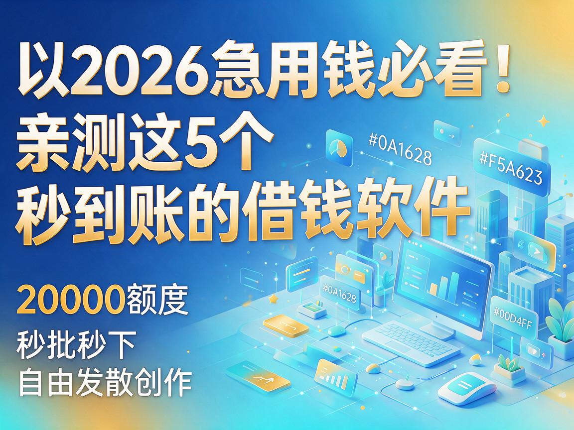 2026急用钱必看！亲测这5个秒到账的借钱软件，20000额度秒批秒下