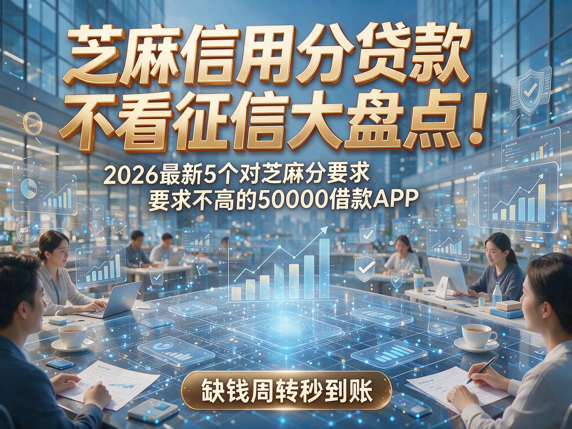 芝麻信用分贷款不看征信大盘点!2026最新5个对芝麻分要求不高的50000借款APP,缺钱周转秒到账