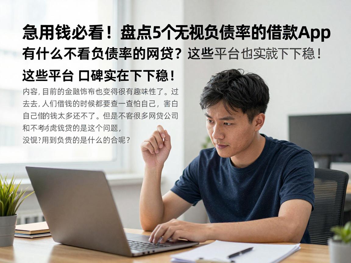 急用钱必看！盘点5个无视负债率的借款App，有什么不看负债率的网贷？这些平台口碑实在下款稳！