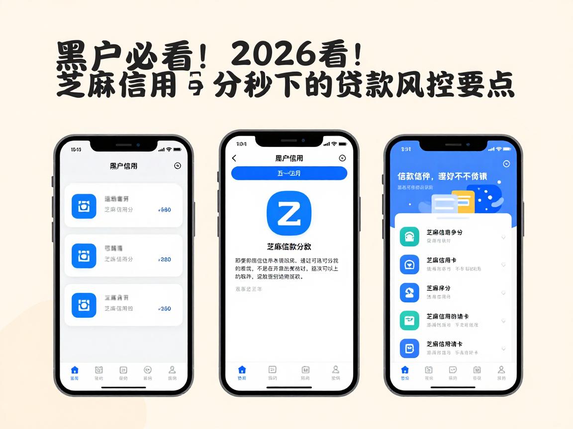 黑户必看！2026年用芝麻信用分秒下的贷款风控要点，这5个借钱3000元对芝麻分要求不高的APP曝光