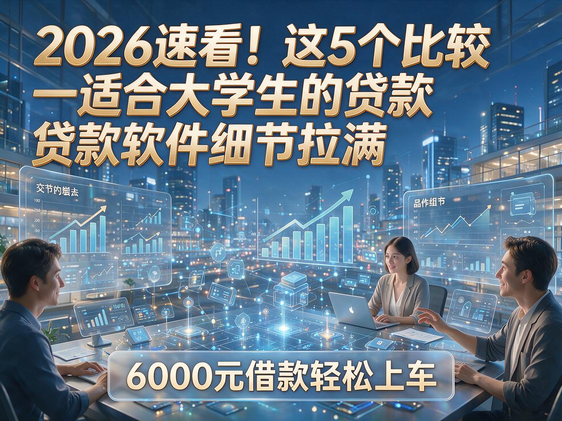 2026速看！这5个比较适合大学生的贷款软件细节拉满，6000元借款轻松上车