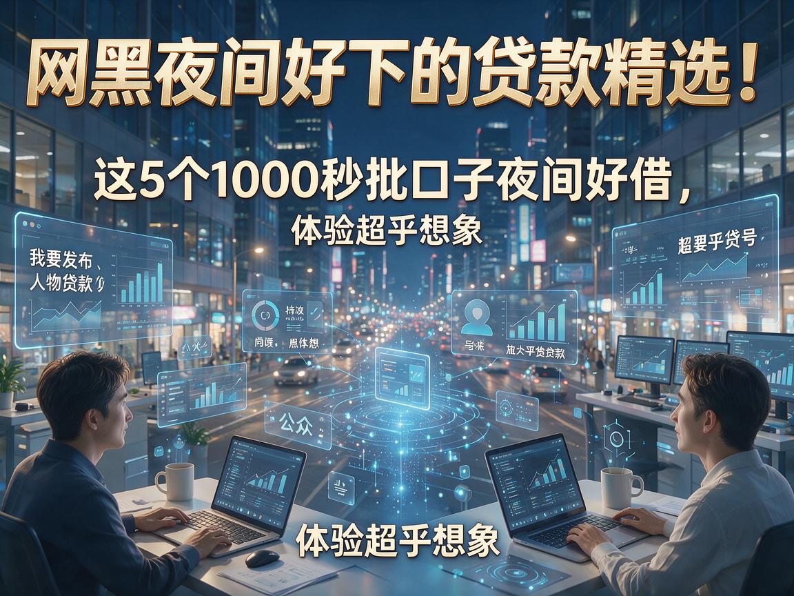 网黑夜间好下的贷款精选！这5个1000秒批口子夜间好借，体验超乎想象
