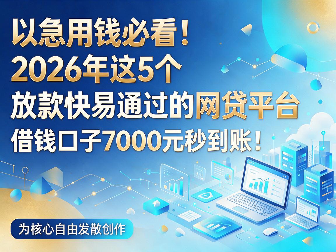 急用钱必看！2026年这5个放款快易通过的网贷平台，借钱口子7000元秒到账！