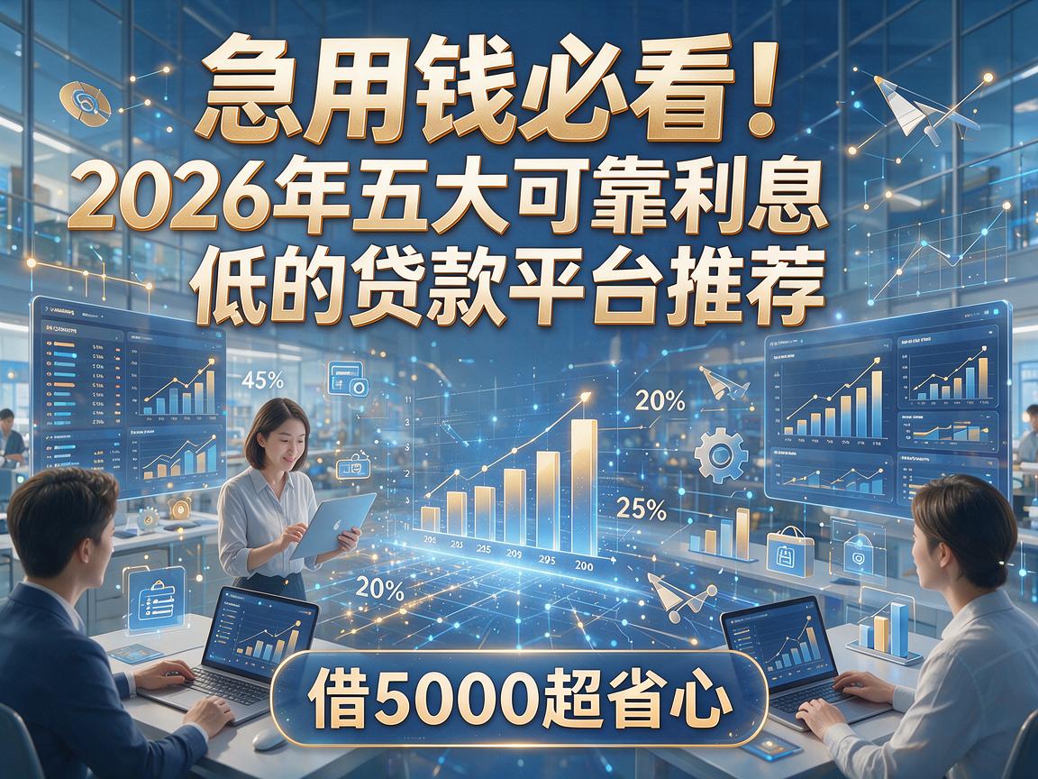 急用钱必看！2026年五大可靠利息低的贷款平台推荐，借5000超省心