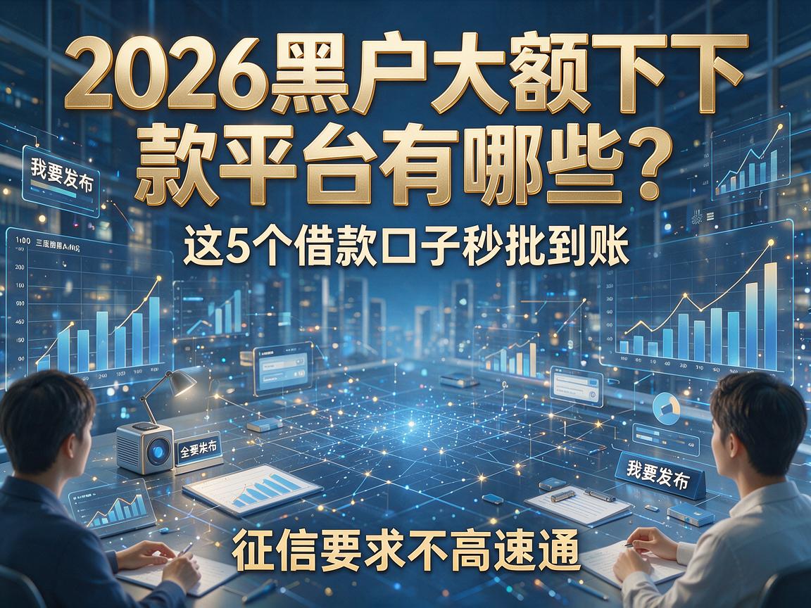 2026黑户大额下款平台有哪些？这5个借款口子秒批到账，征信要求不高速通！