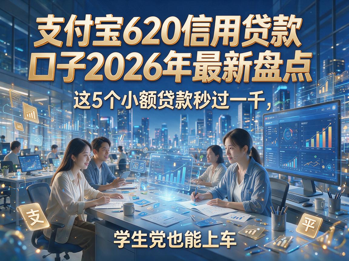 支付宝620信用贷款口子2026年最新盘点,这5个小额贷款秒过一千,学生党也能上车!