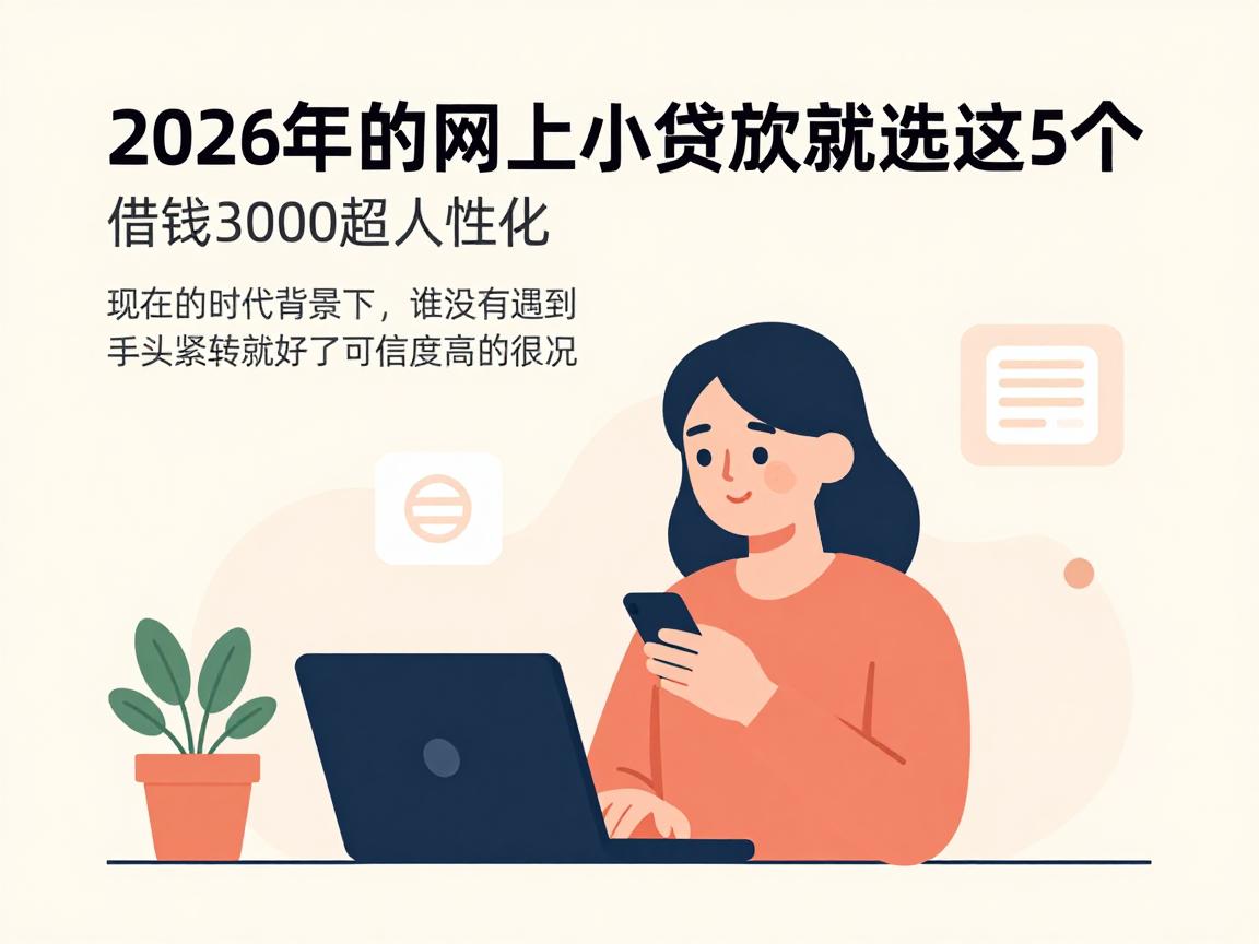 2026年必看！信的过的网上小额贷款就选这5个，借钱3000超人性化