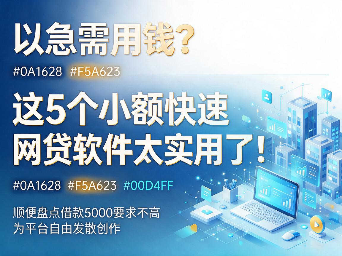 急需用钱？这5个小额快速网贷软件太实用了！顺便盘点借款5000要求不高的平台