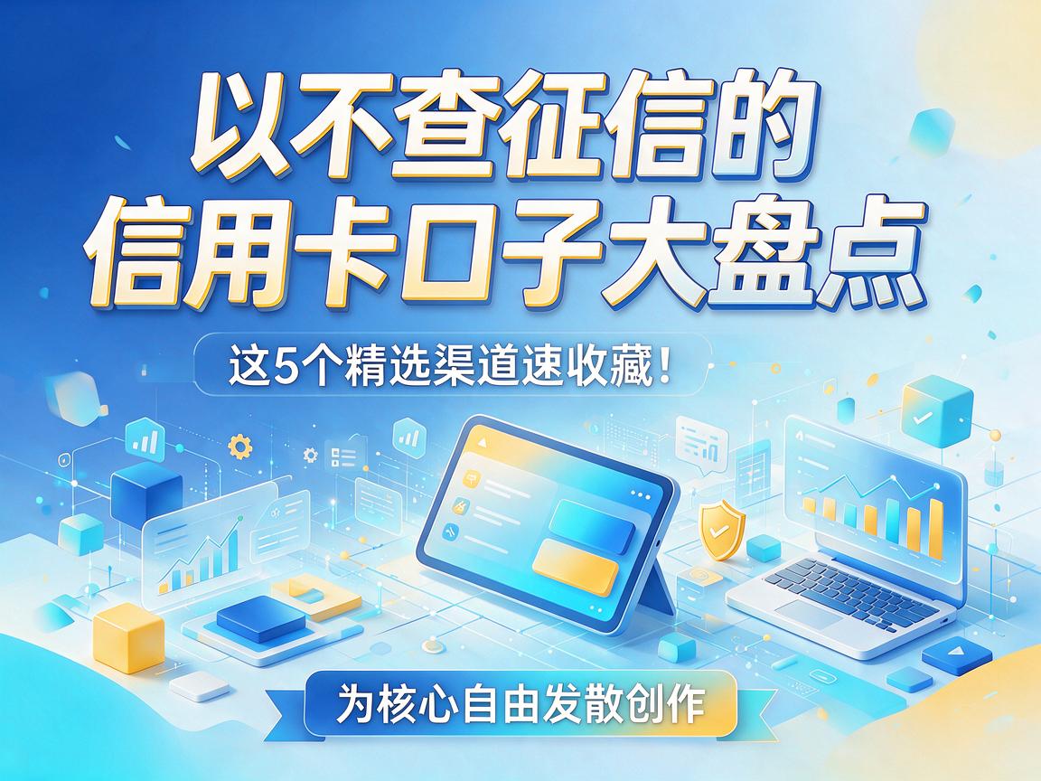 不查征信的信用卡口子大盘点，这5个精选渠道速收藏！