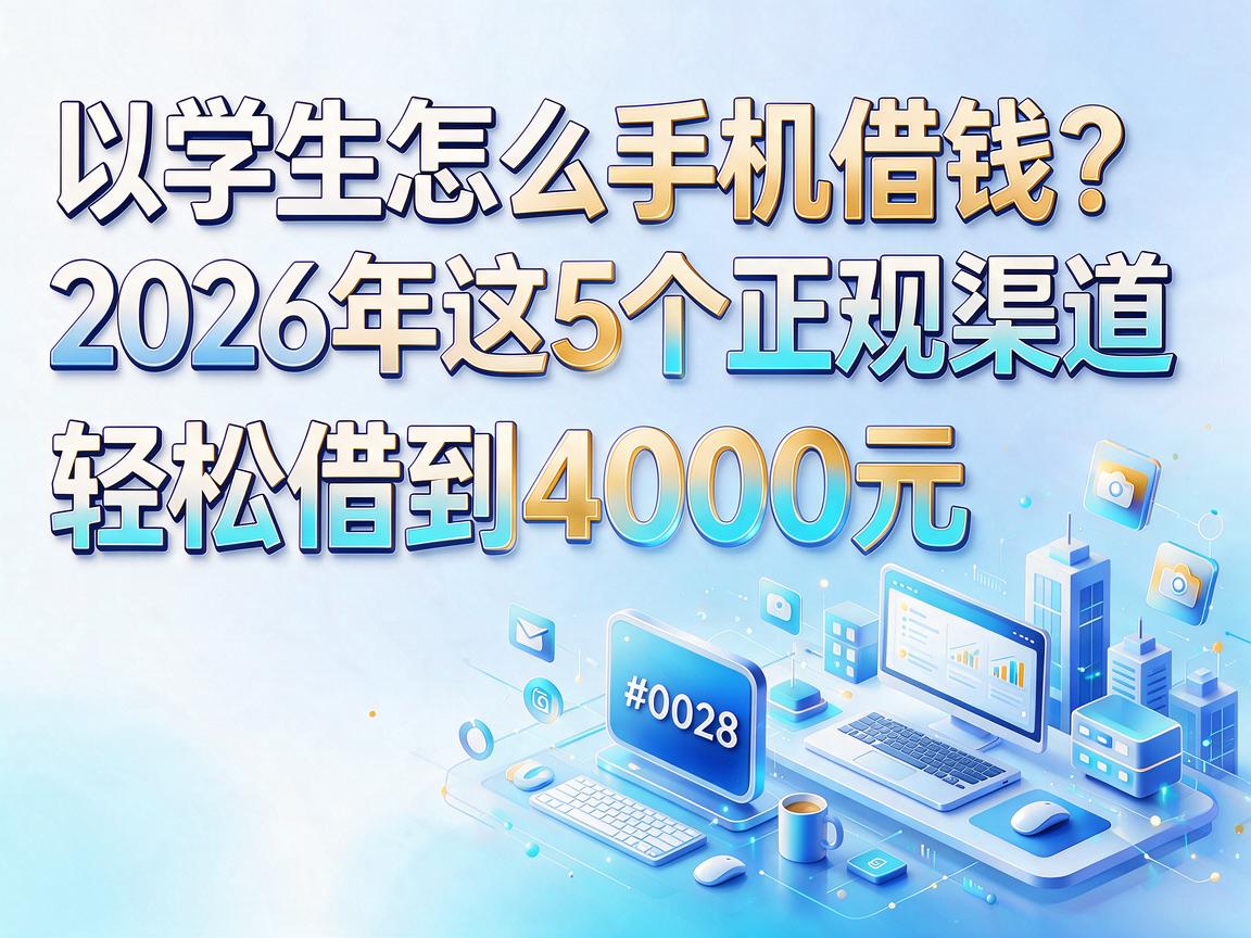 学生怎么手机借钱？2026年这5个正规渠道，轻松借到4000元