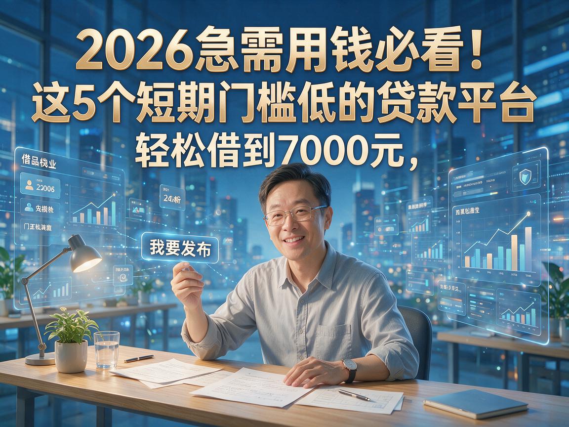 2026急需用钱必看!这5个短期门槛低的贷款平台,轻松借到7000元