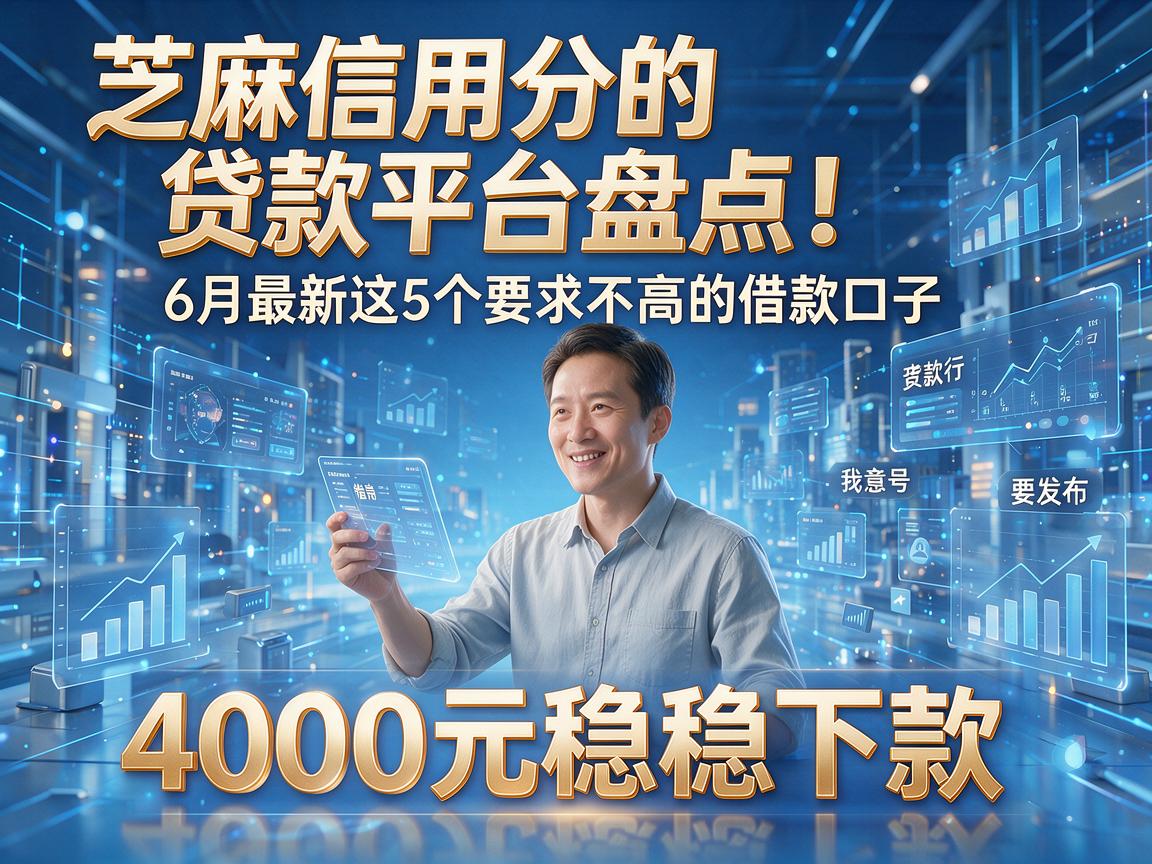 芝麻信用分的贷款平台盘点！6月最新这5个要求不高的借款口子，4000元稳稳下款