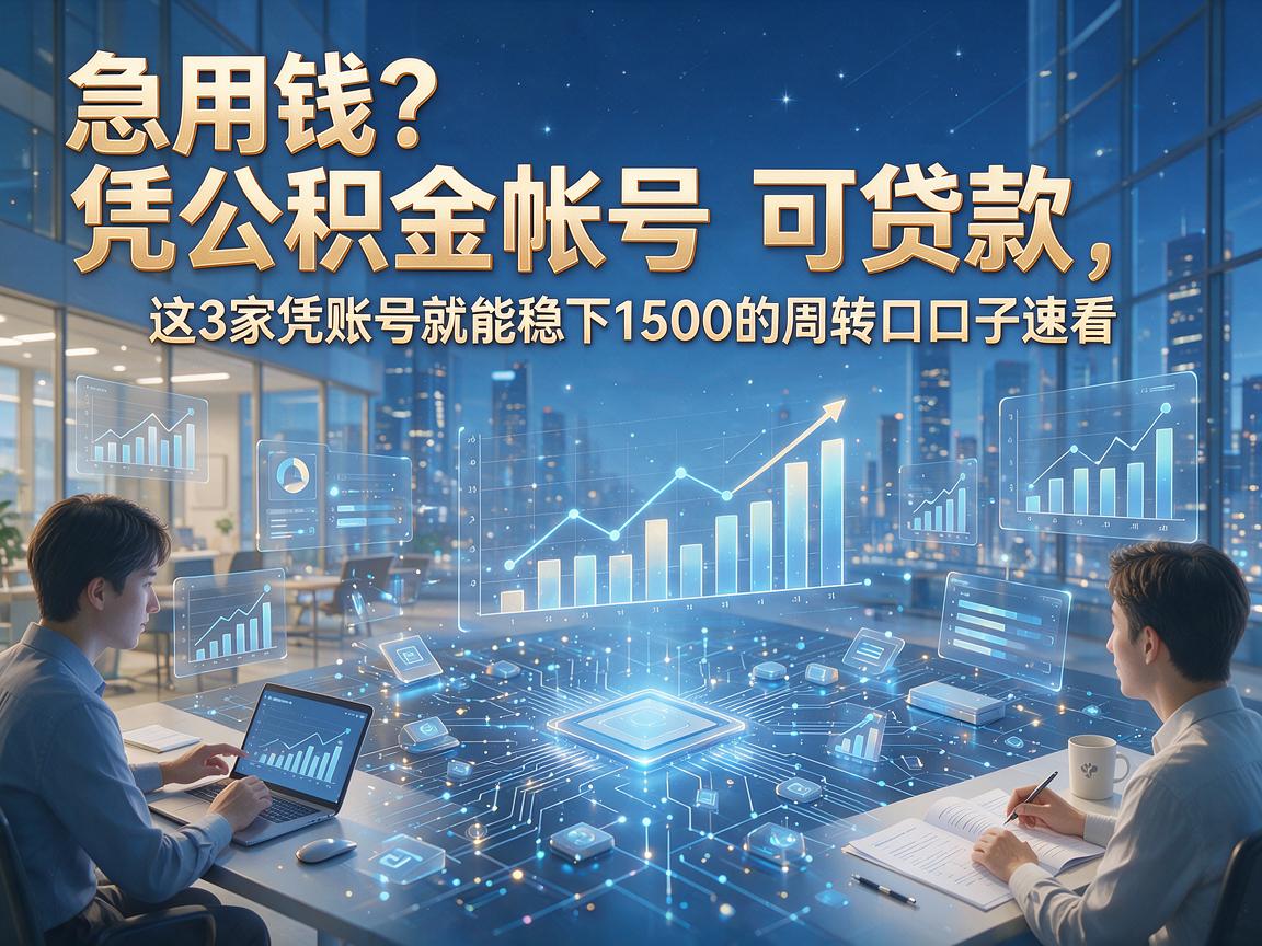 急用钱？凭公积金帐号可贷款，这3家凭账号就能稳下1500的周转口子速看