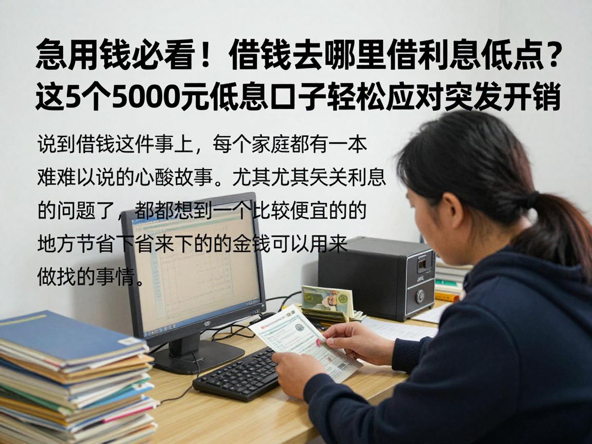 急用钱必看！借钱去哪里借利息低点？这5个5000元低息口子轻松应对突发开销