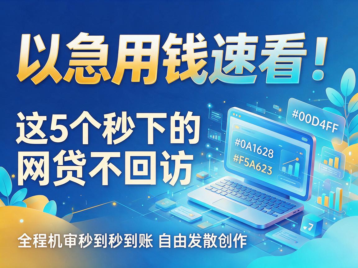 急用钱速看！这5个秒下的网贷不回访，全程机审秒到账