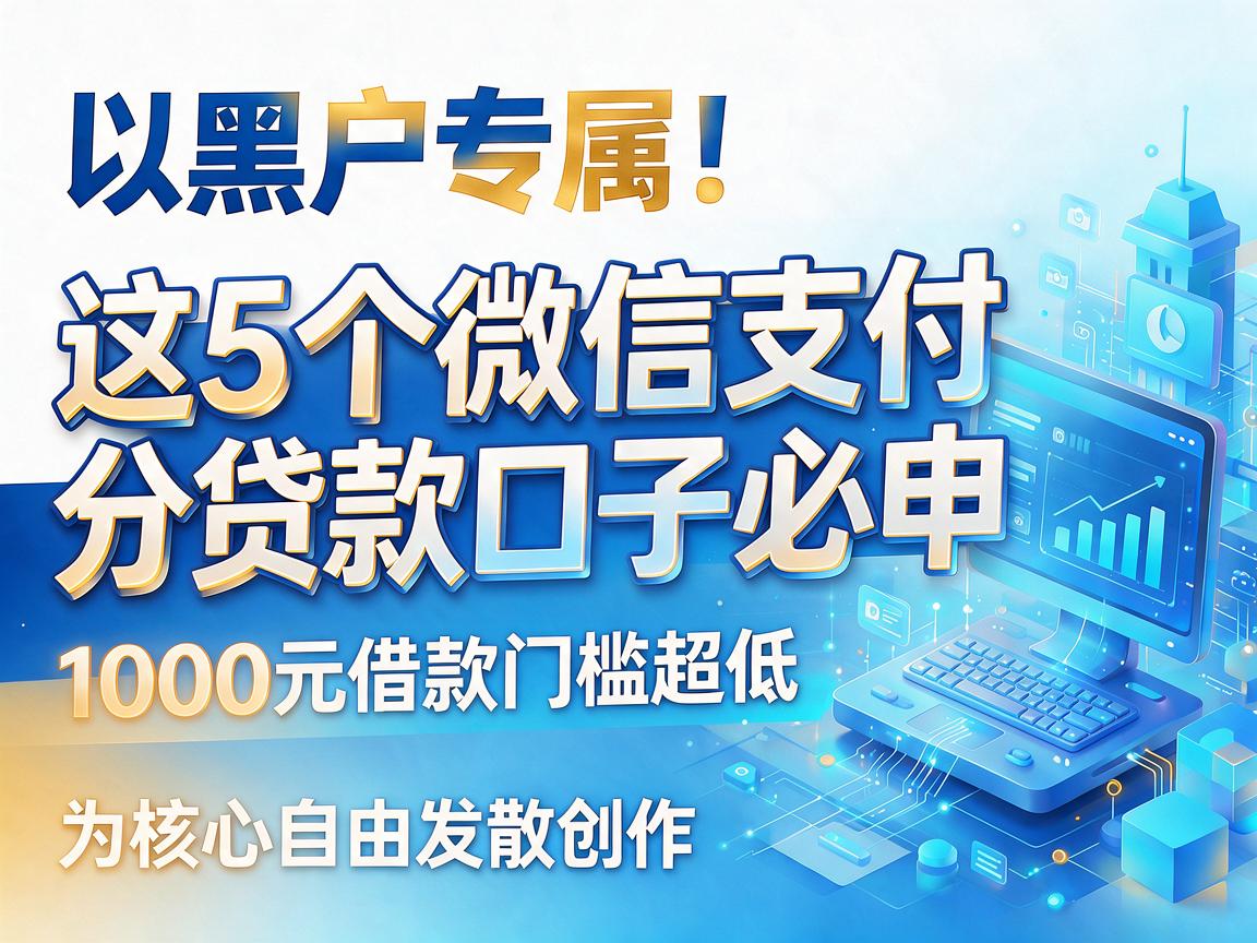 黑户专属!这5个微信支付分贷款口子必申,1000元借款门槛超低