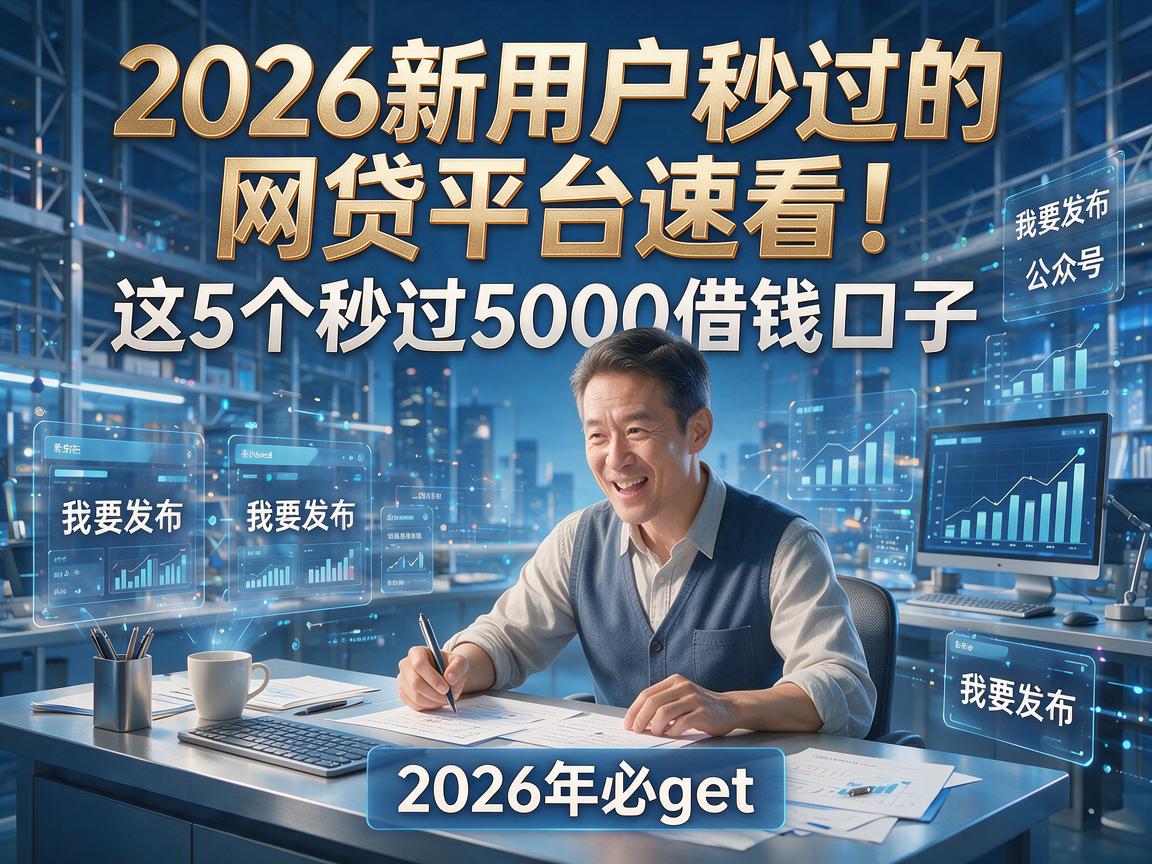 2026新用户秒过的网贷平台速看！这5个秒过5000借钱口子，2026年必get
