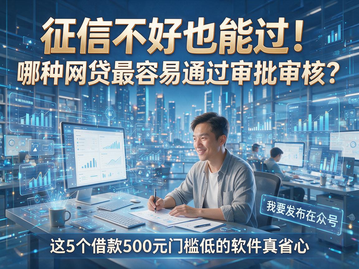 征信不好也能过！哪种网贷最容易通过审批审核？这5个借款500元门槛低的软件真省心