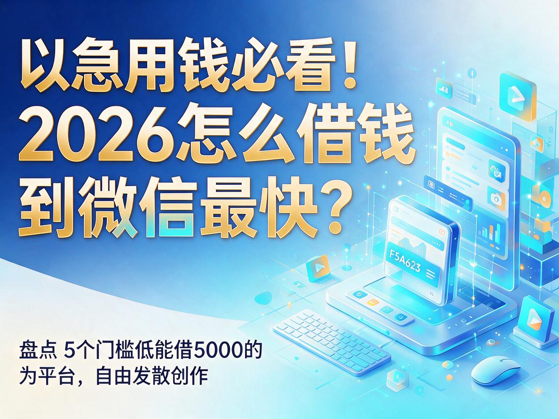 急用钱必看！2026怎么借钱到微信最快？盘点5个门槛低能借5000的平台