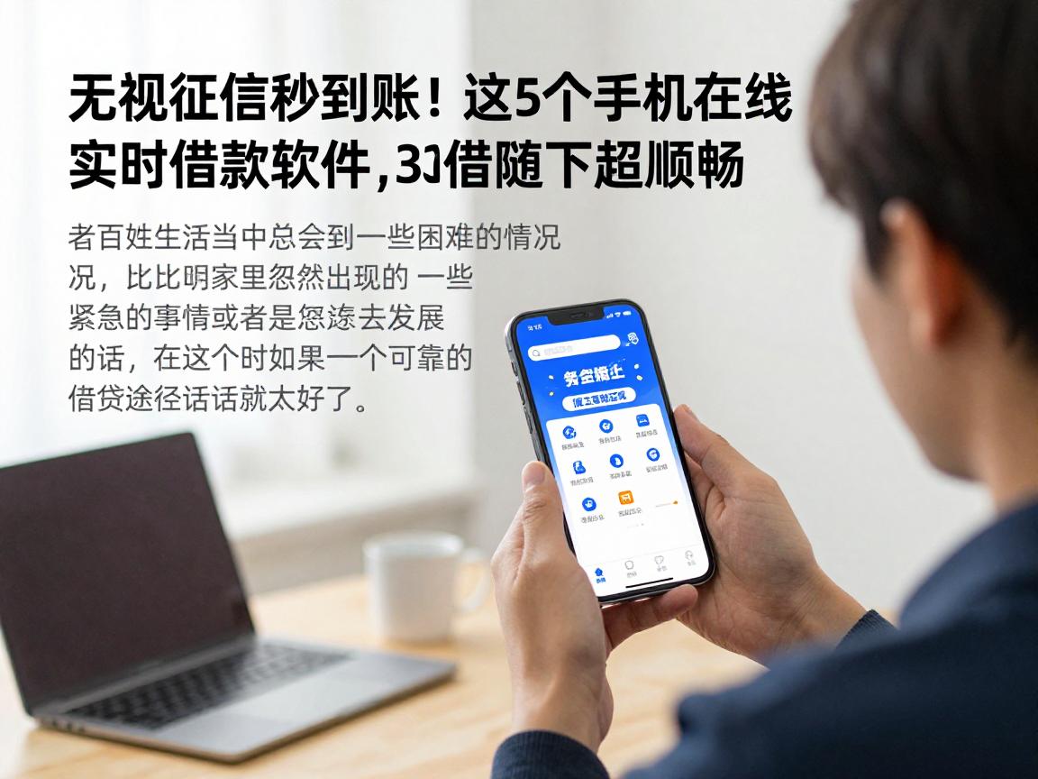 无视征信秒到账！这5个手机在线实时借款软件，3000元随借随下超顺畅