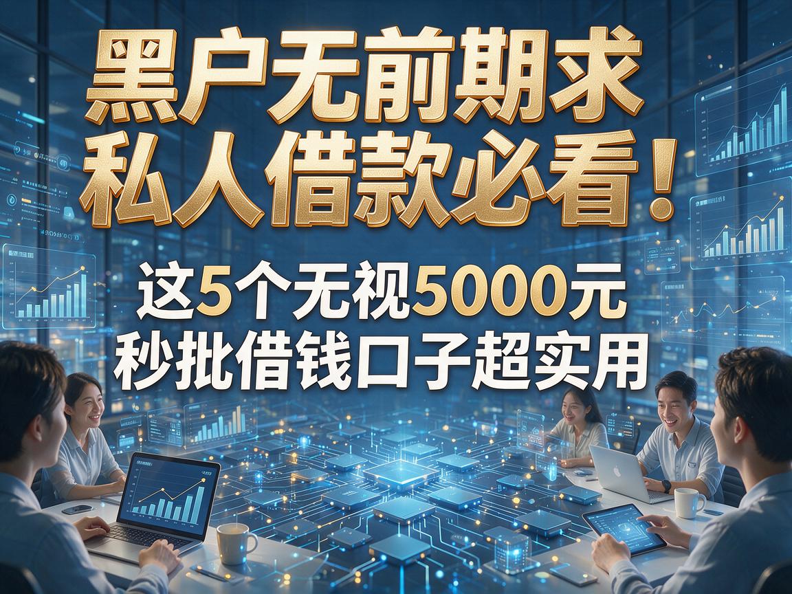黑户无前期求私人借款必看!这5个无视5000元秒批借钱口子超实用