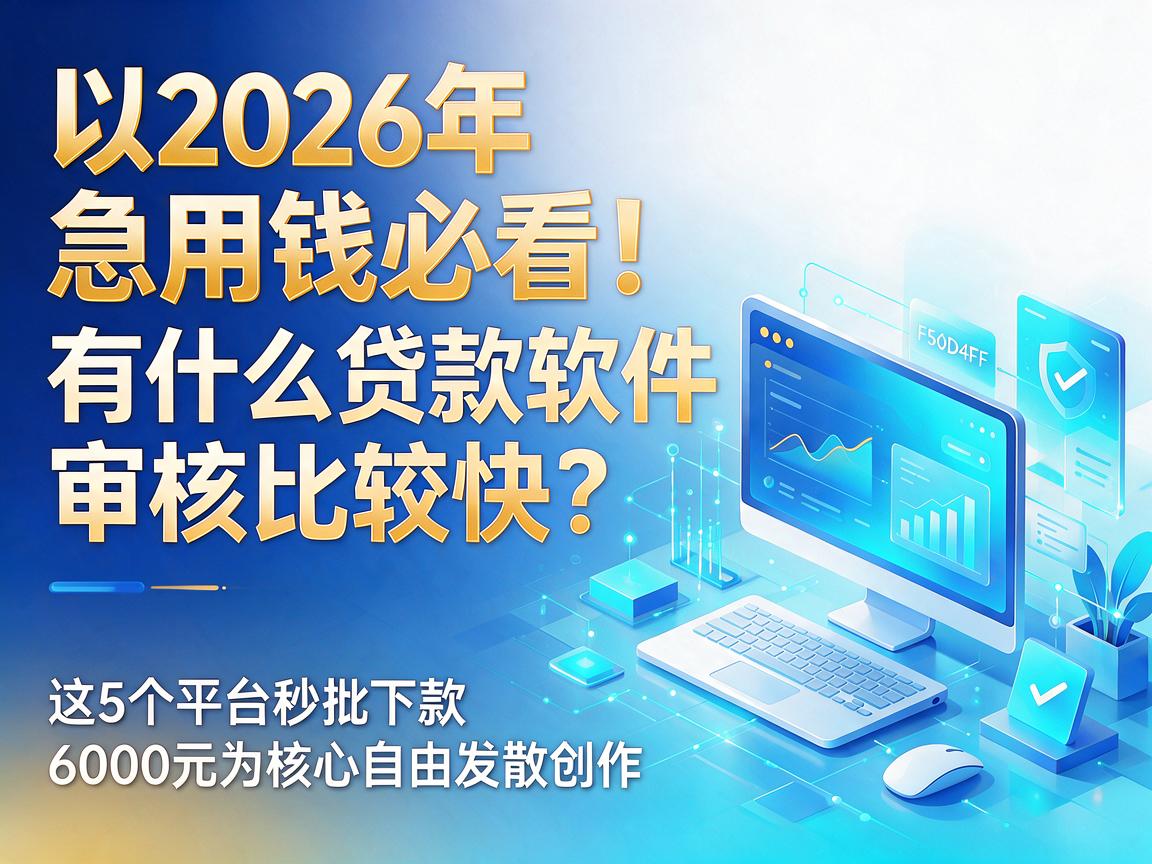 2026年急用钱必看!有什么贷款软件审核比较快?这5个平台秒批下款6000元