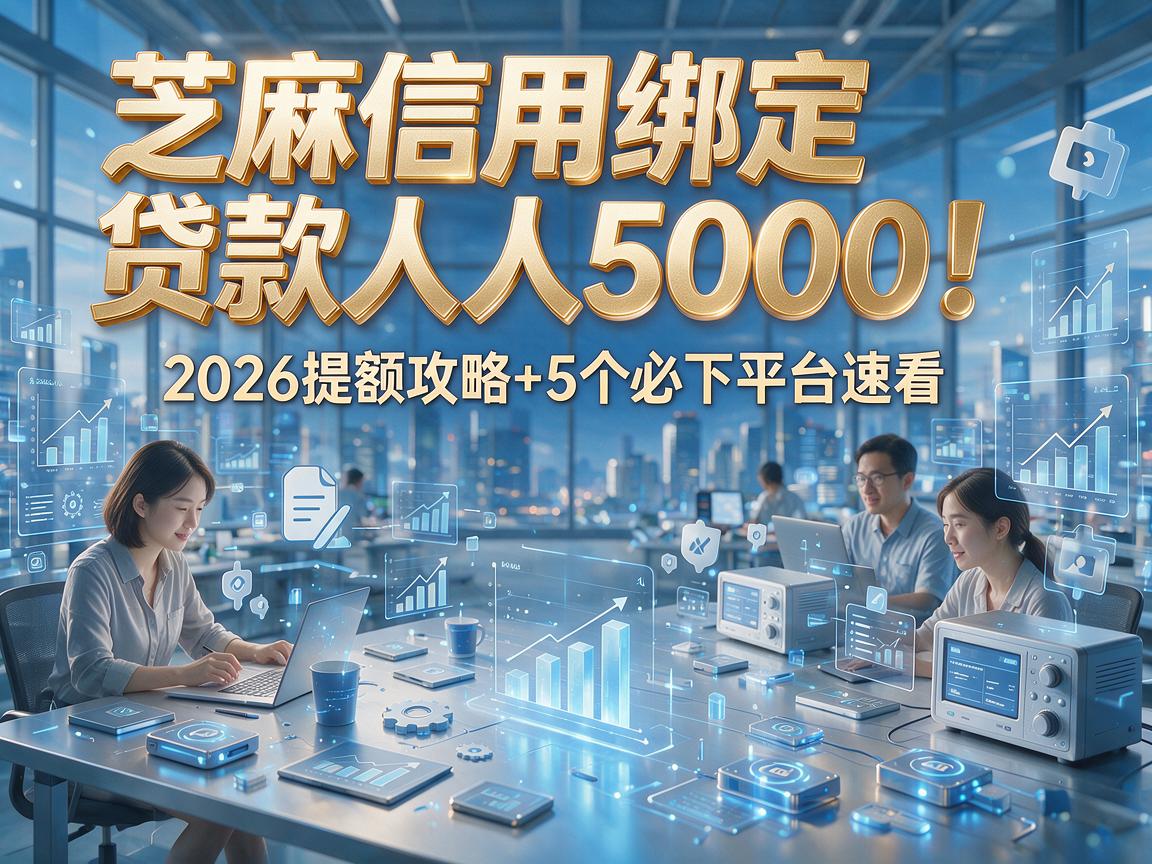 芝麻信用绑定贷款人人5000！2026提额攻略+5个必下平台速看