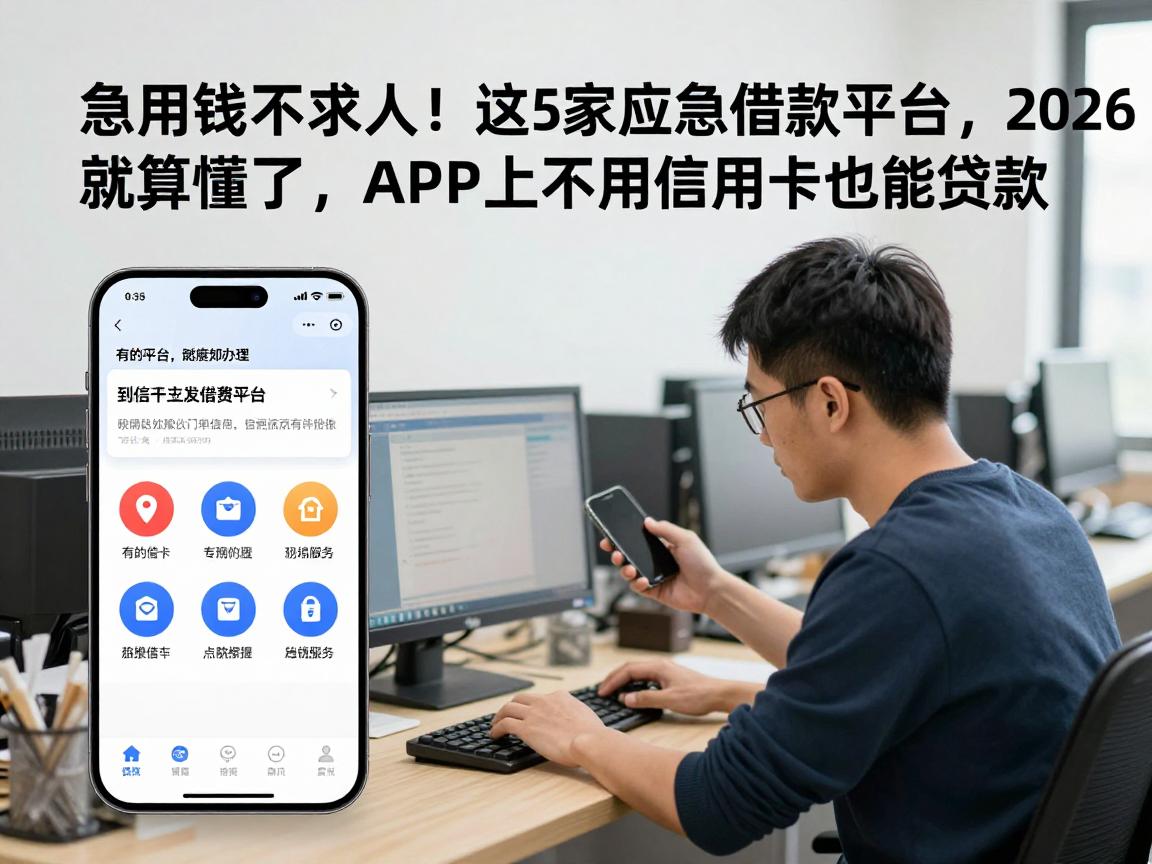 急用钱不求人！这5家应急借款平台，2026总算懂了，APP上不用信用卡也能贷款