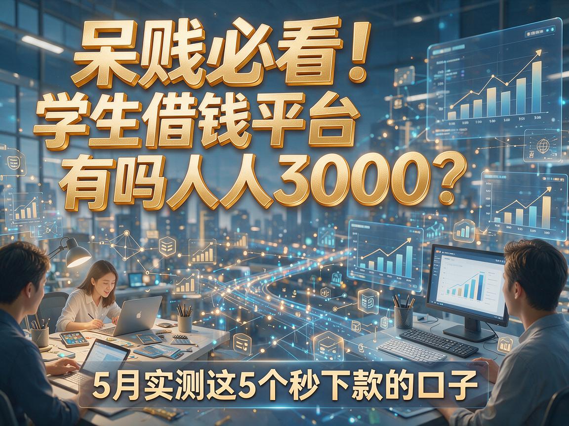 呆账必看！学生借钱平台有吗人人3000？5月实测这5个秒下款的口子