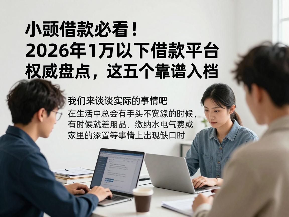 小额借款必看！2026年1万以下借款平台权威盘点，这五个靠谱入档