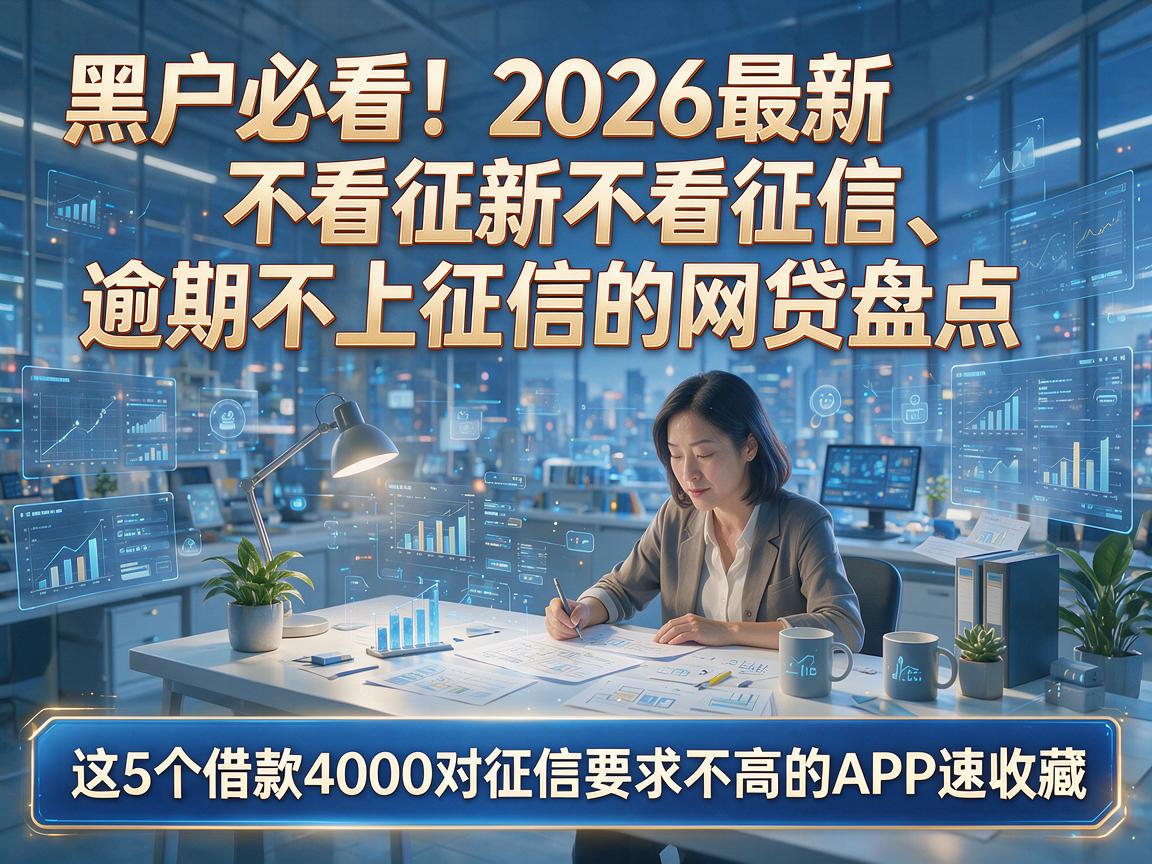 黑户必看！2026最新不看征信、逾期也不上征信的网贷盘点，这5个借款4000对征信要求不高的APP速收藏