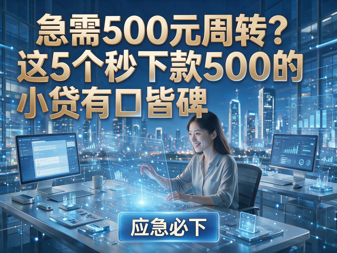 急需500元周转？这5个秒下款500的小贷有口皆碑，应急必下！