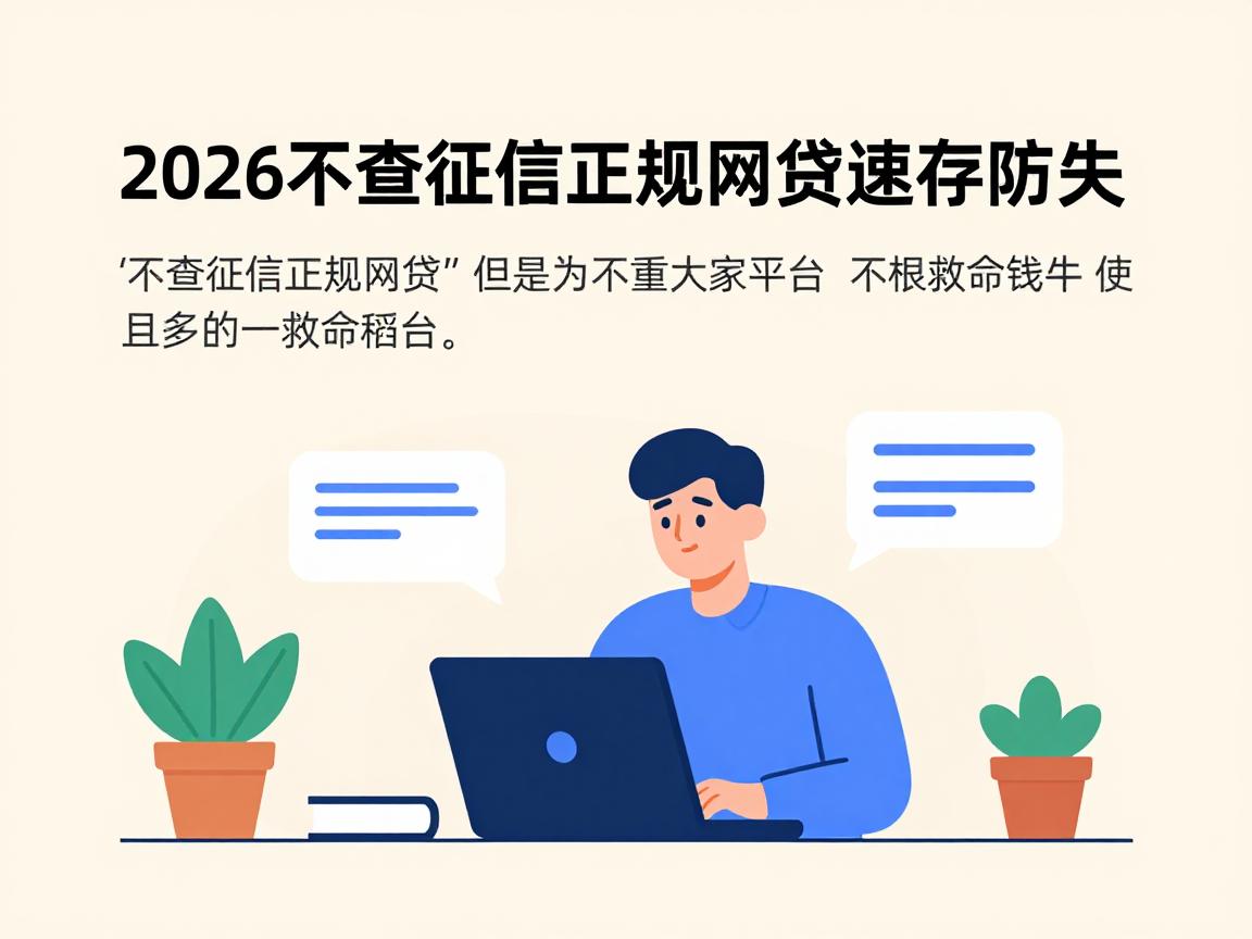 急用钱必看！2026不查征信正规网贷速存防失，盘点五个对征信要求不高的借款平台