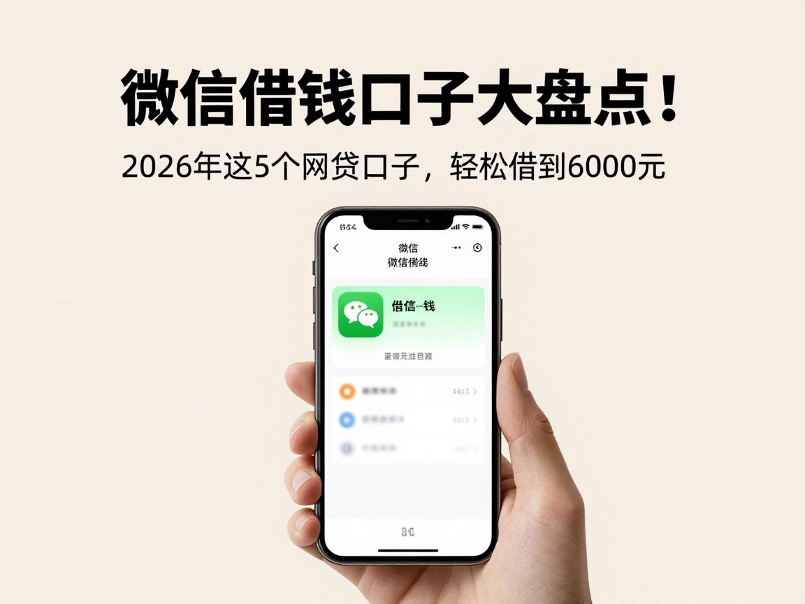 微信借钱口子大盘点！2026年这5个网贷口子，轻松借到6000元