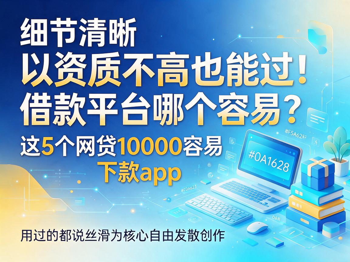 资质不高也能过！借款平台哪个容易？这5个网贷10000容易下款app，用过的都说丝滑