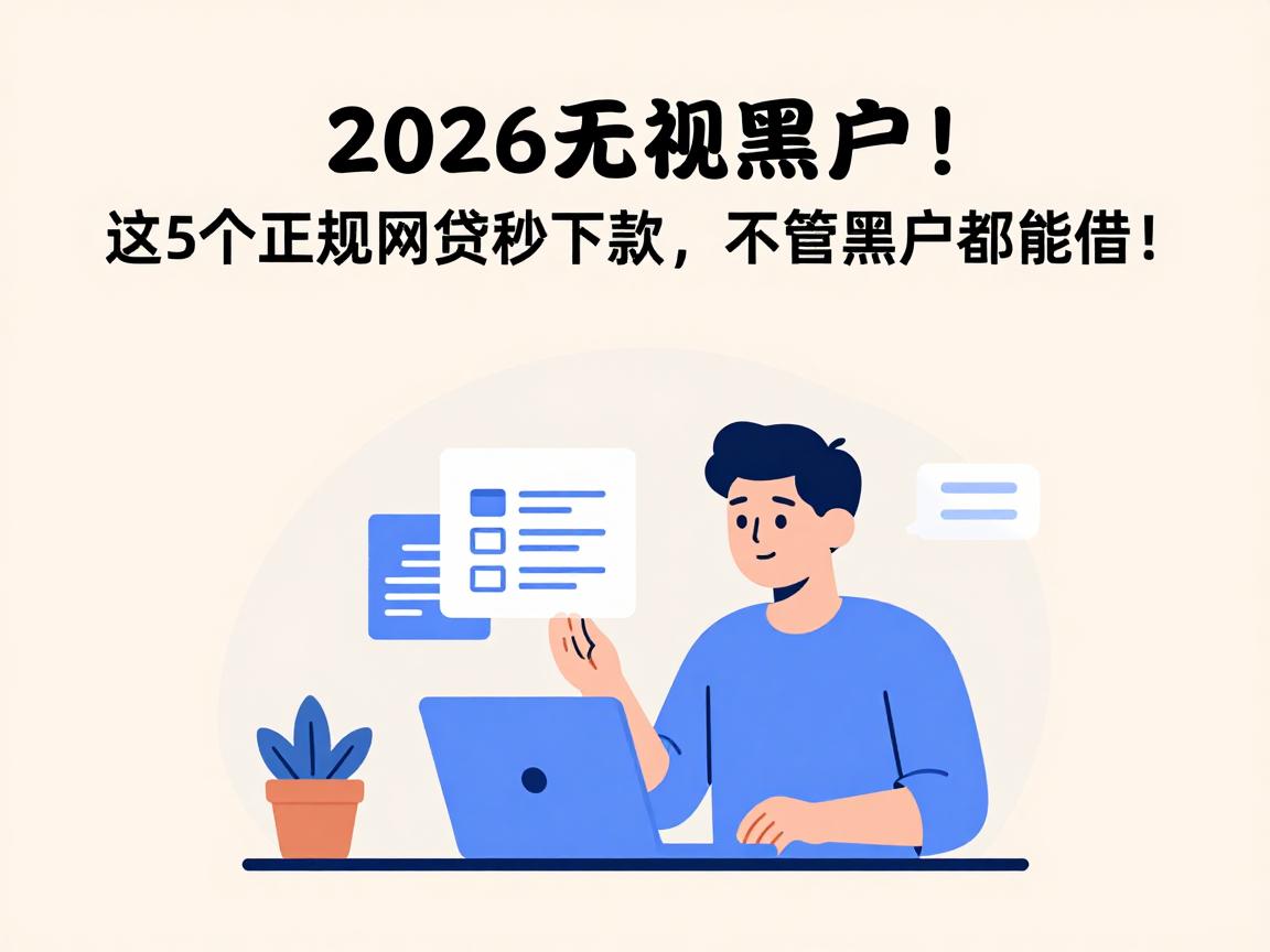 2026无视黑户!这5个正规网贷秒下款,不管黑户都能借!
