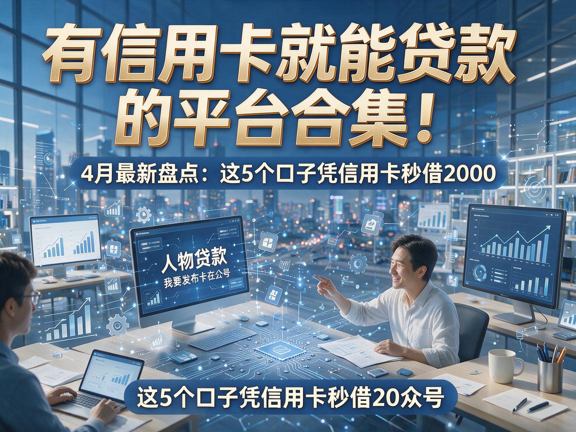 有信用卡就能贷款的平台合集！4月最新盘点：这5个口子凭信用卡秒借2000